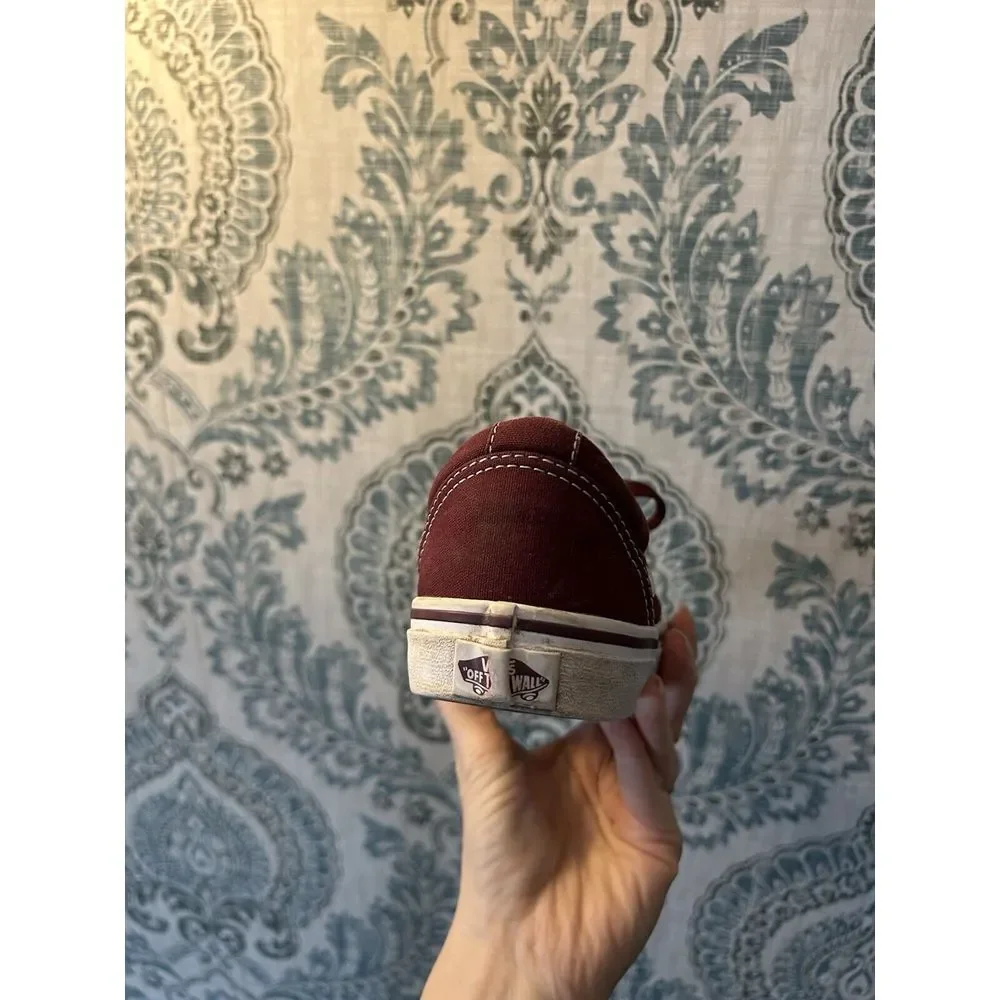 Vans Old Skool Sk8 Low Ward Canvas Burgundy Youth Size 4 Kids Skate See Pic - Picture 4 of 11